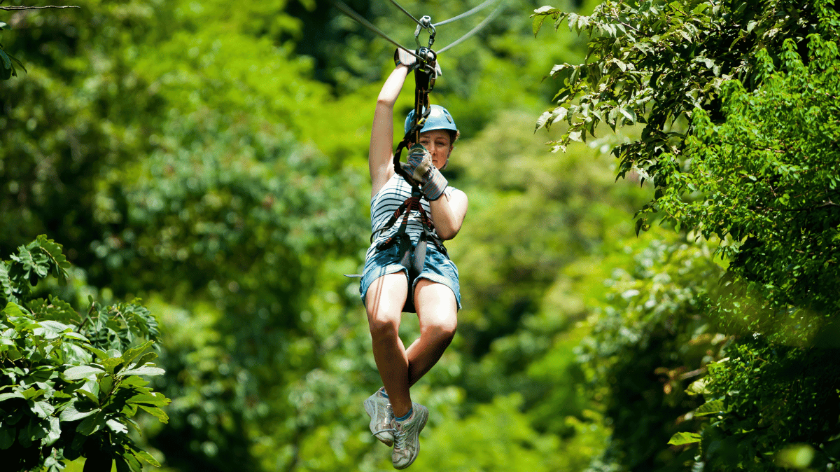 Zip lining in Costa Rica